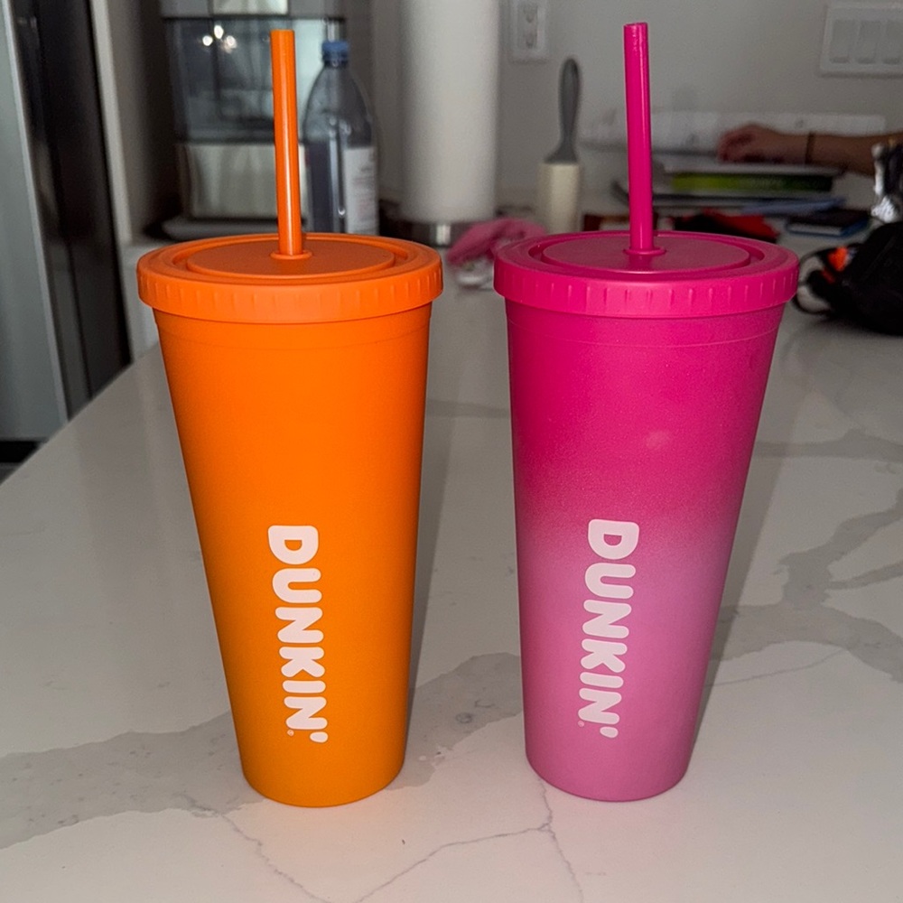 Orange and Pink Tumbler Duo